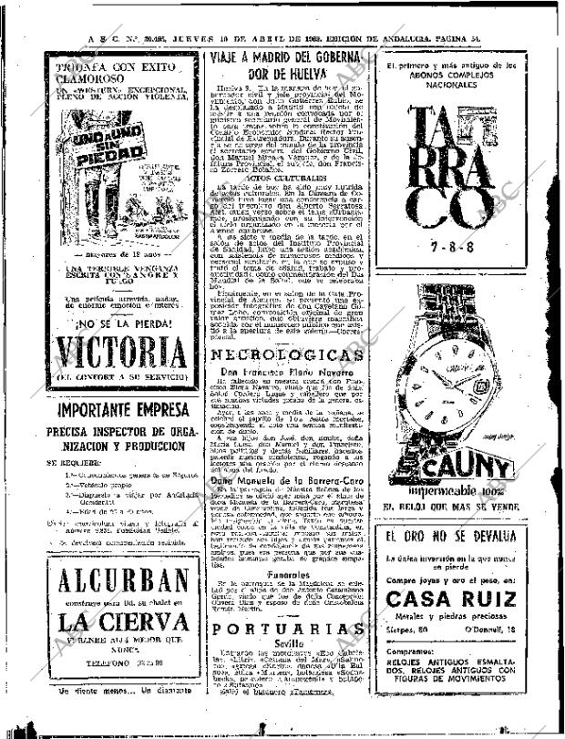 ABC SEVILLA 10-04-1969 página 54