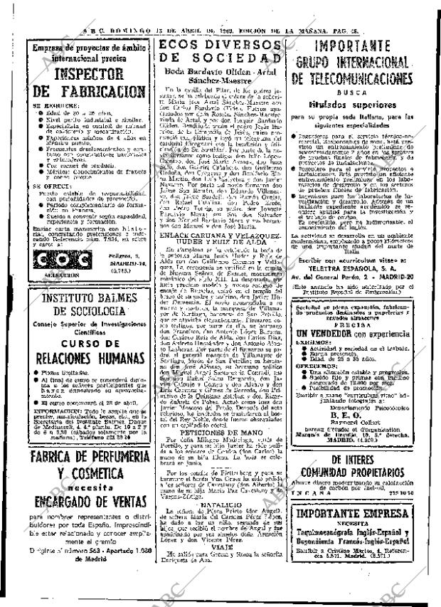 ABC MADRID 13-04-1969 página 58