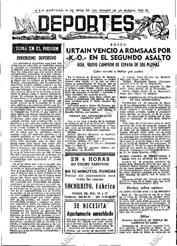 ABC MADRID 13-04-1969 página 67