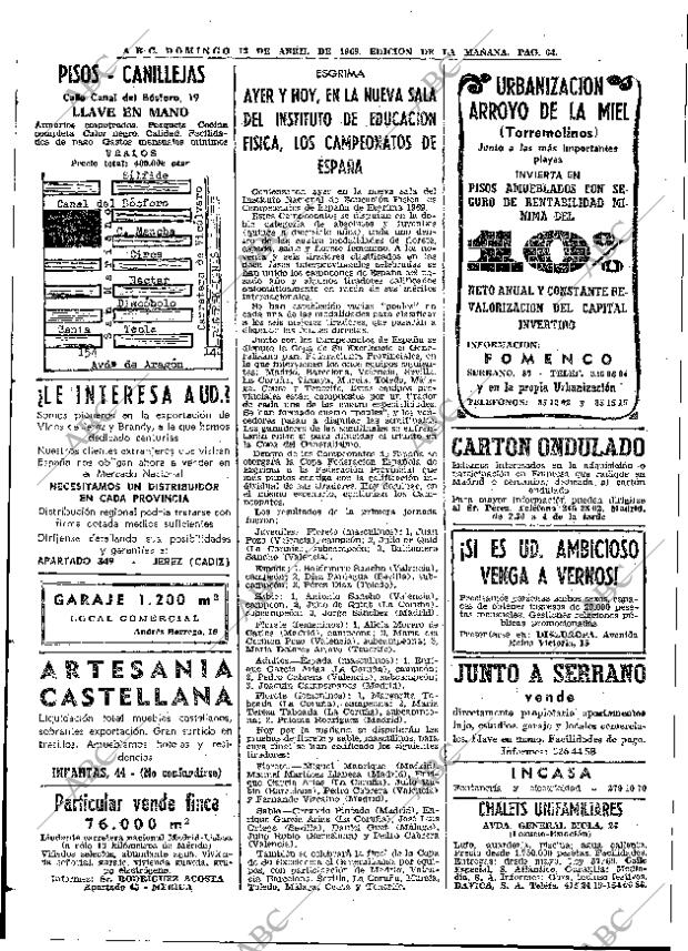 ABC MADRID 13-04-1969 página 74