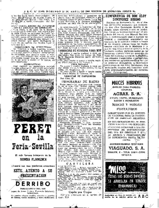 ABC SEVILLA 13-04-1969 página 61