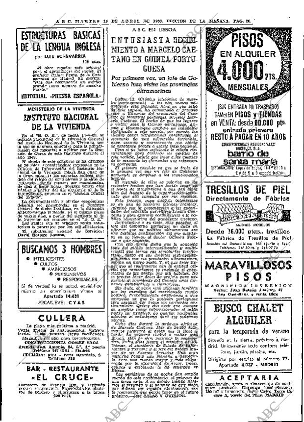 ABC MADRID 15-04-1969 página 38