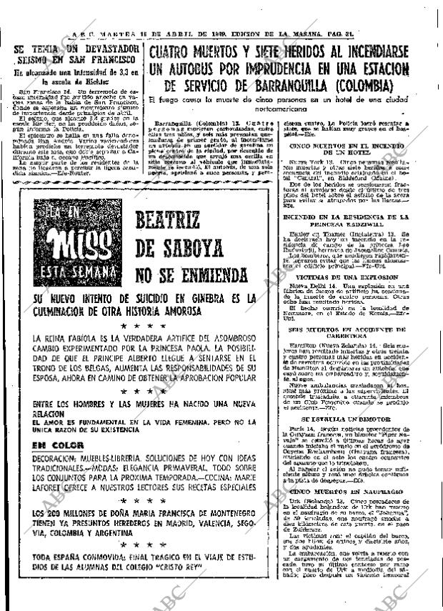 ABC MADRID 15-04-1969 página 43