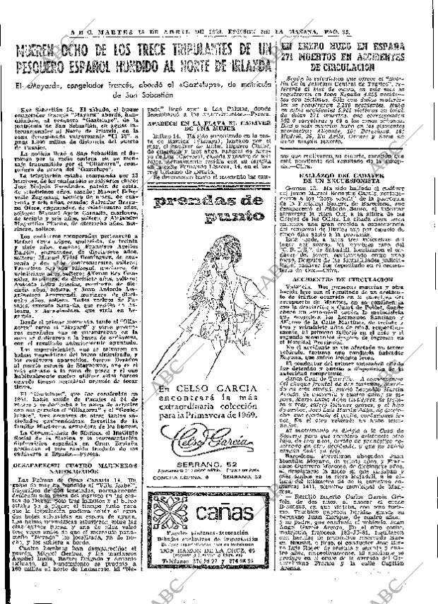 ABC MADRID 15-04-1969 página 45