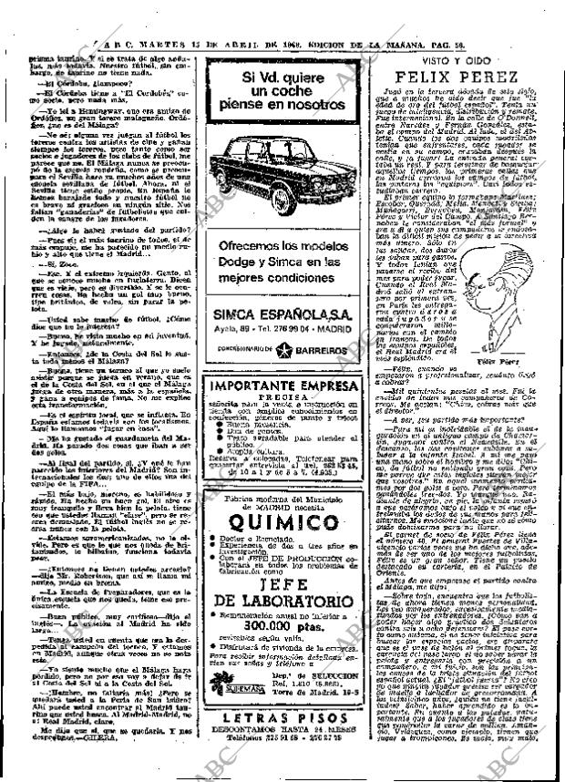 ABC MADRID 15-04-1969 página 68