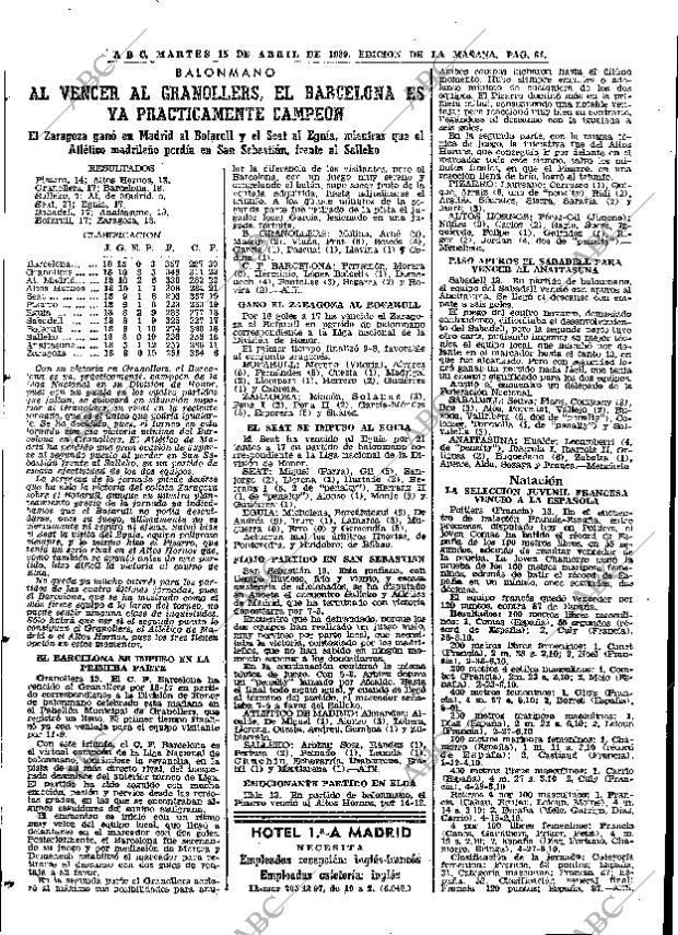 ABC MADRID 15-04-1969 página 76