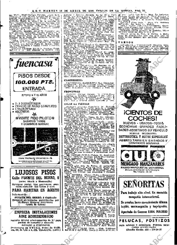 ABC MADRID 15-04-1969 página 88