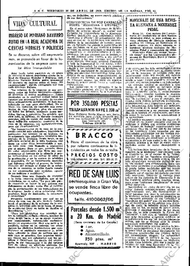 ABC MADRID 16-04-1969 página 55