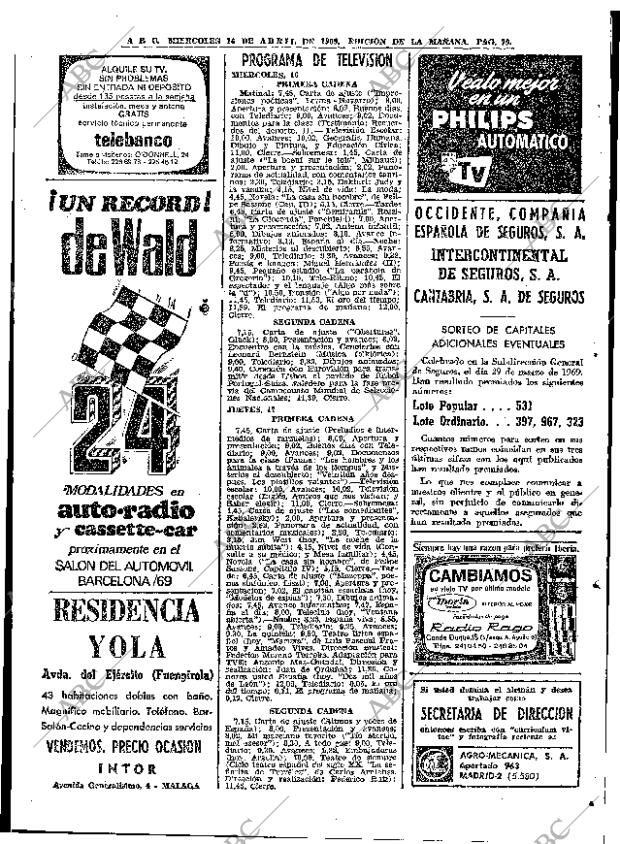 ABC MADRID 16-04-1969 página 89