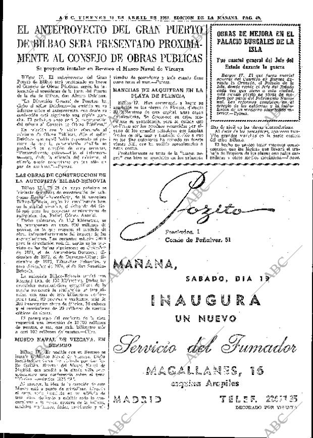 ABC MADRID 18-04-1969 página 75