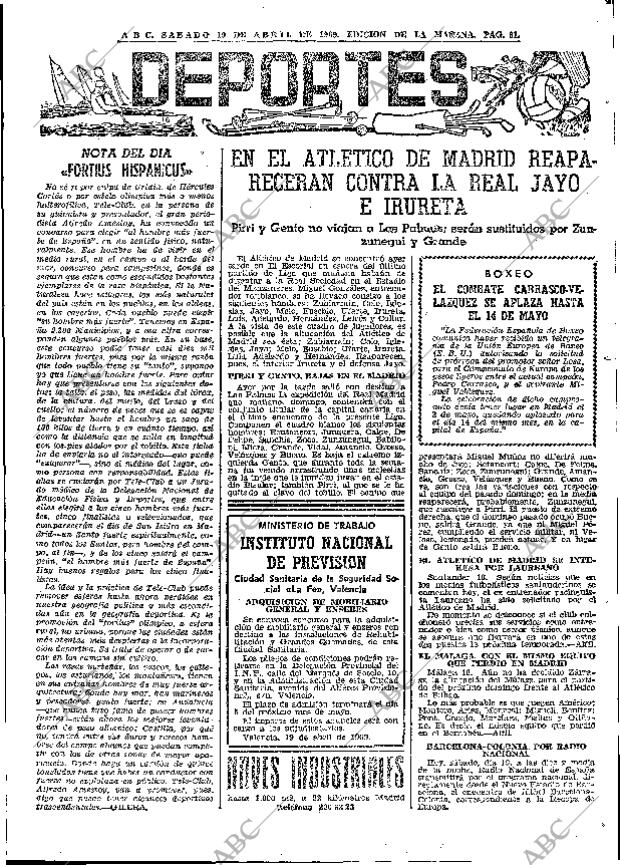 ABC MADRID 19-04-1969 página 111