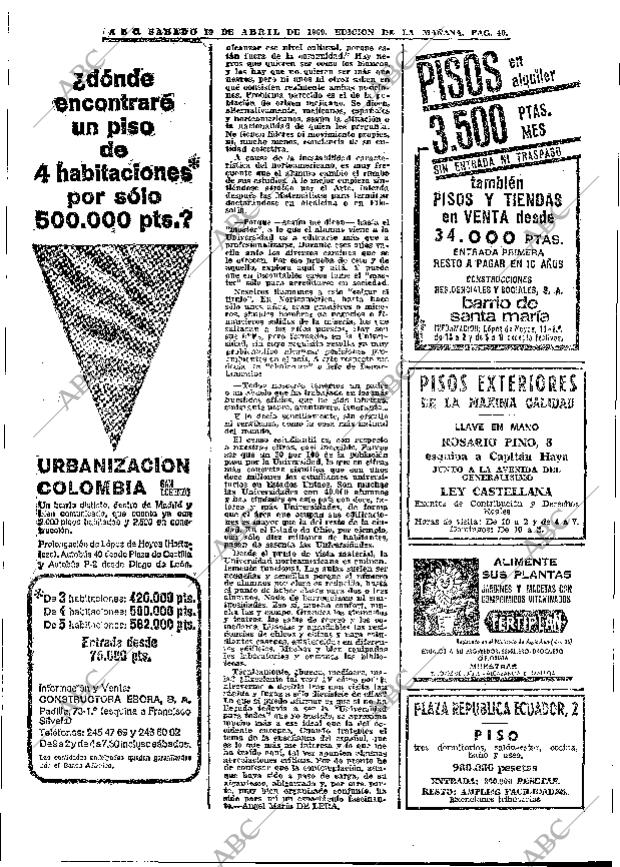 ABC MADRID 19-04-1969 página 70