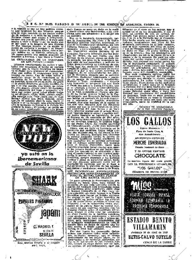 ABC SEVILLA 19-04-1969 página 38