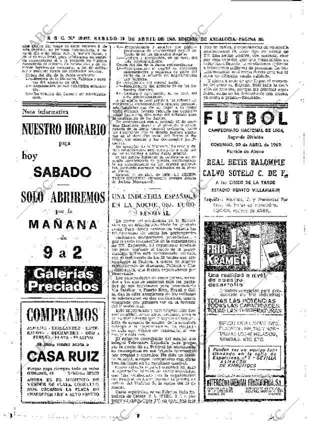 ABC SEVILLA 19-04-1969 página 52