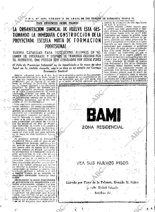 ABC SEVILLA 19-04-1969 página 57