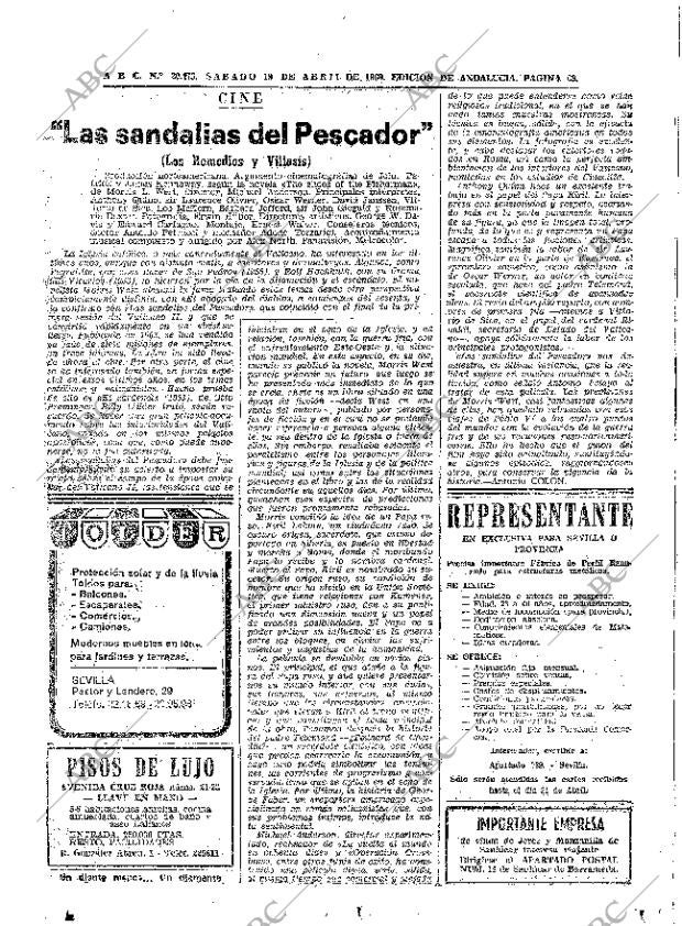 ABC SEVILLA 19-04-1969 página 69