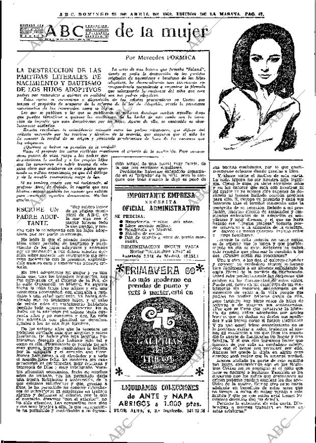 ABC MADRID 20-04-1969 página 59