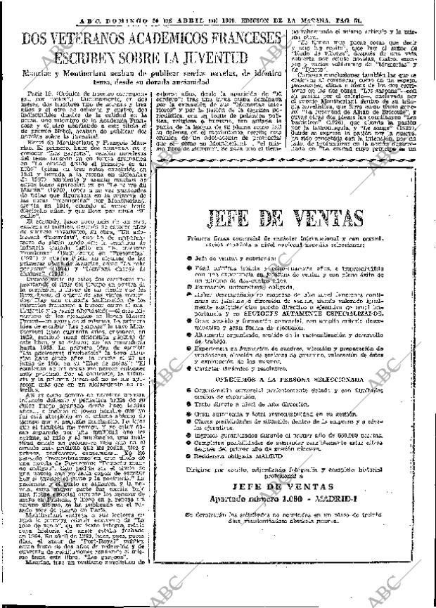 ABC MADRID 20-04-1969 página 63