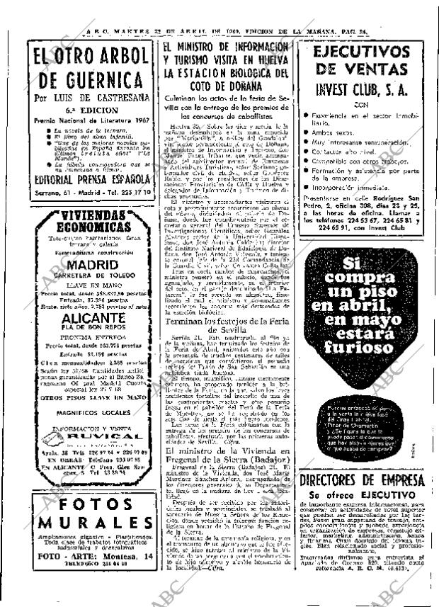 ABC MADRID 22-04-1969 página 48