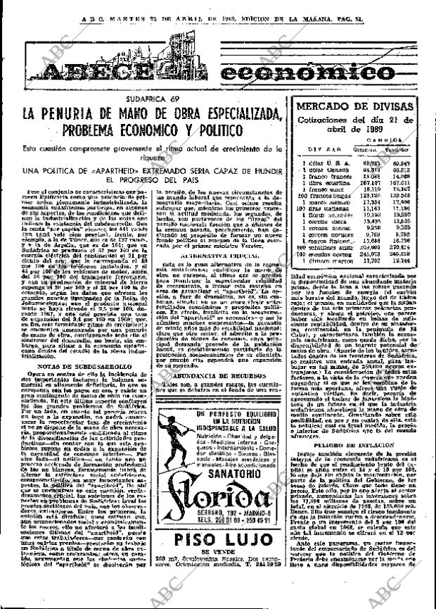 ABC MADRID 22-04-1969 página 65