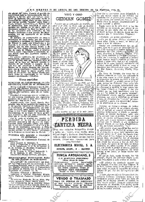ABC MADRID 22-04-1969 página 72