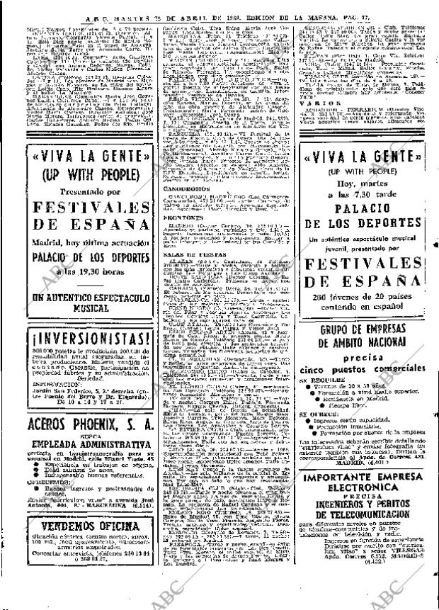 ABC MADRID 22-04-1969 página 91