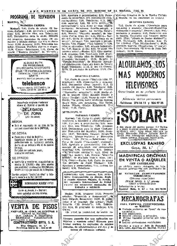 ABC MADRID 22-04-1969 página 96