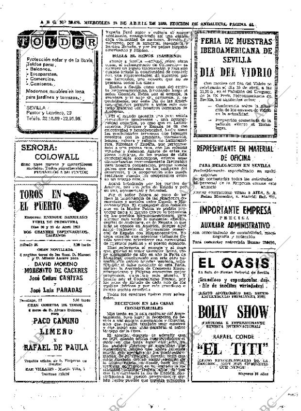 ABC SEVILLA 23-04-1969 página 44