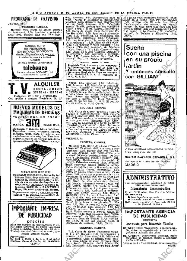 ABC MADRID 24-04-1969 página 114