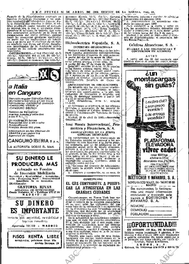 ABC MADRID 24-04-1969 página 88