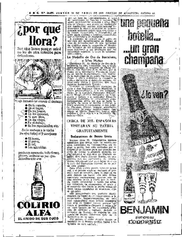 ABC SEVILLA 24-04-1969 página 40