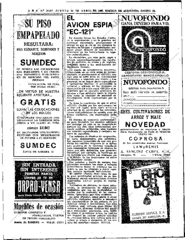 ABC SEVILLA 24-04-1969 página 44