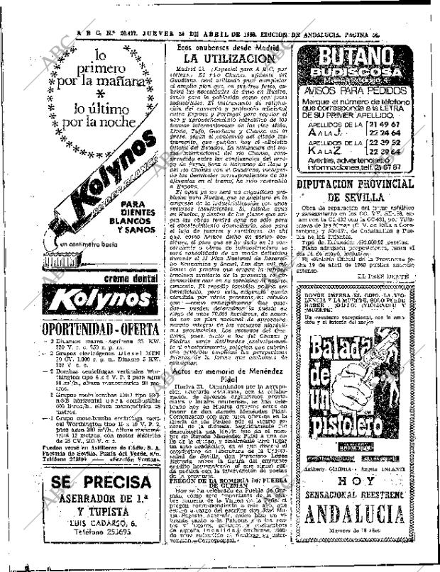 ABC SEVILLA 24-04-1969 página 56