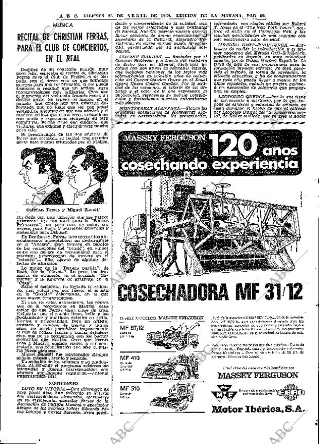 ABC MADRID 25-04-1969 página 115