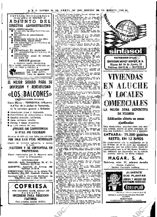 ABC MADRID 26-04-1969 página 120