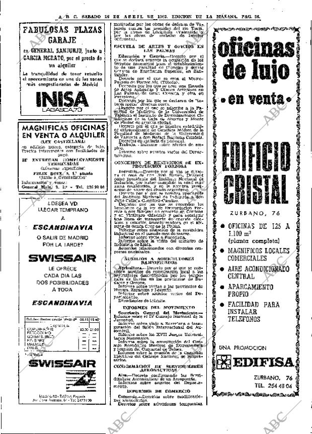 ABC MADRID 26-04-1969 página 62