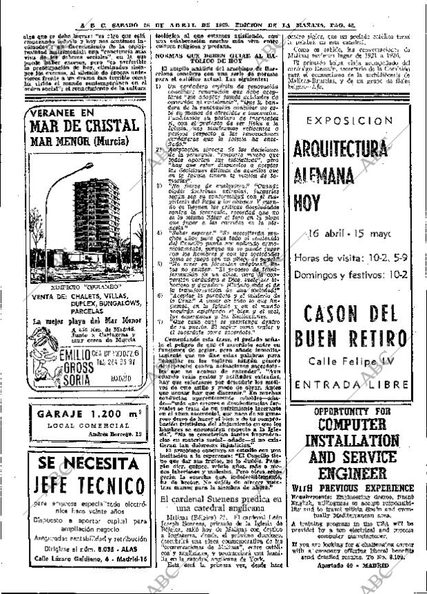 ABC MADRID 26-04-1969 página 74