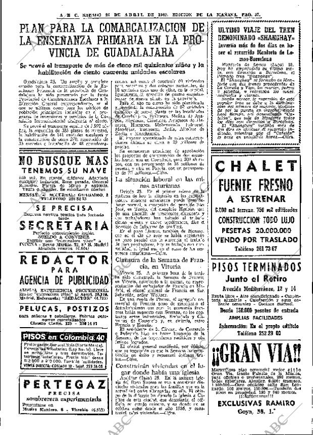 ABC MADRID 26-04-1969 página 83