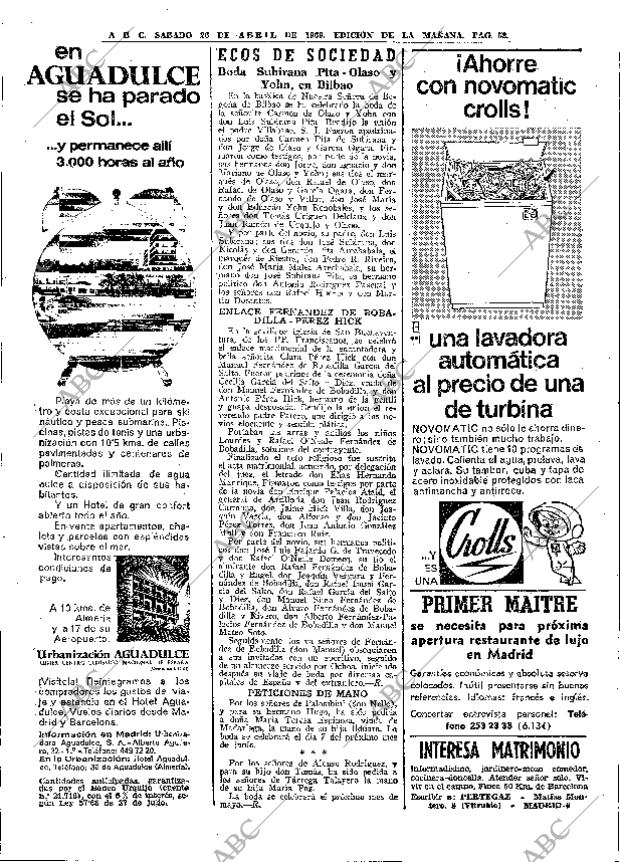 ABC MADRID 26-04-1969 página 84