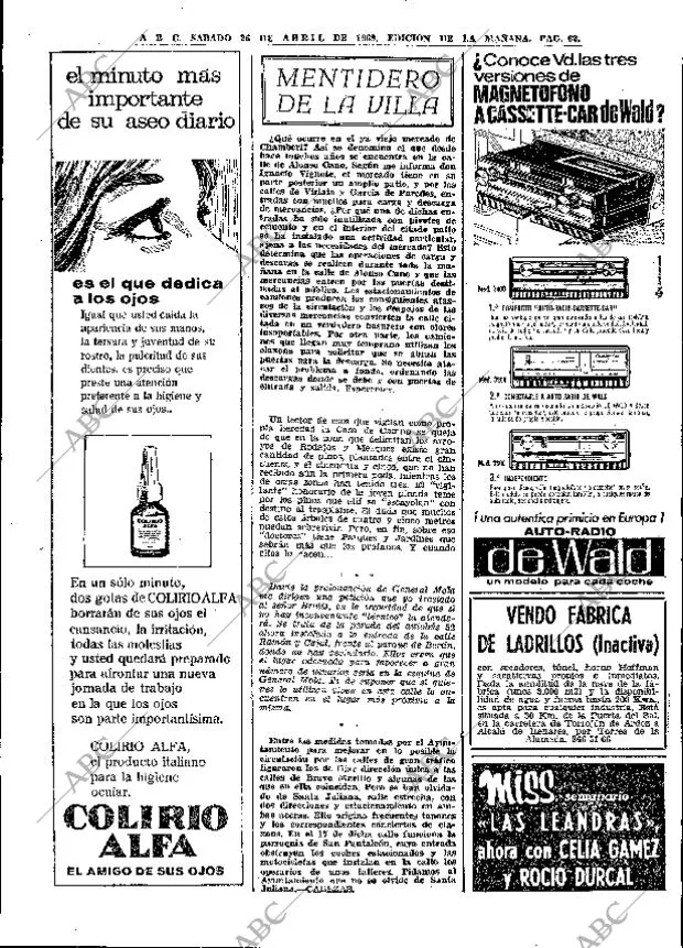 ABC MADRID 26-04-1969 página 88