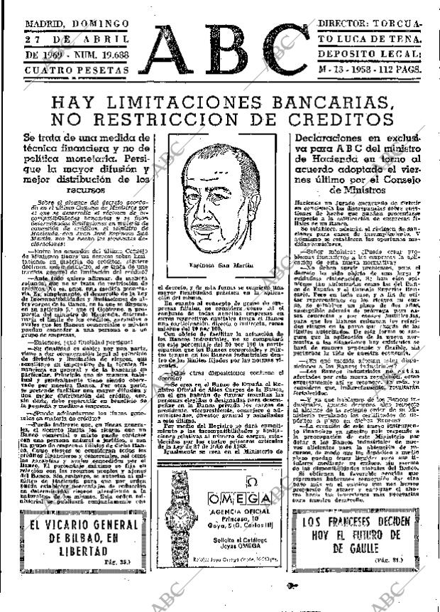 ABC MADRID 27-04-1969 página 23