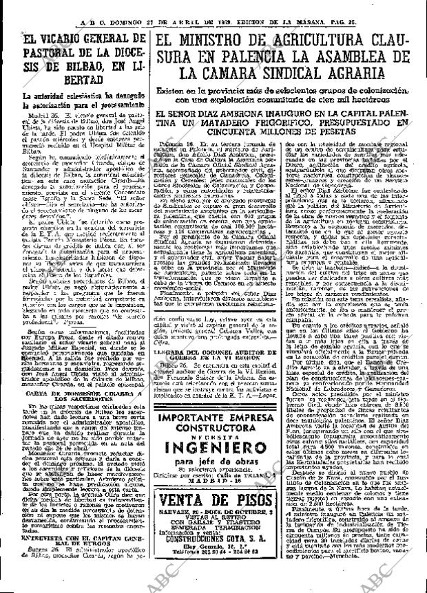 ABC MADRID 27-04-1969 página 45