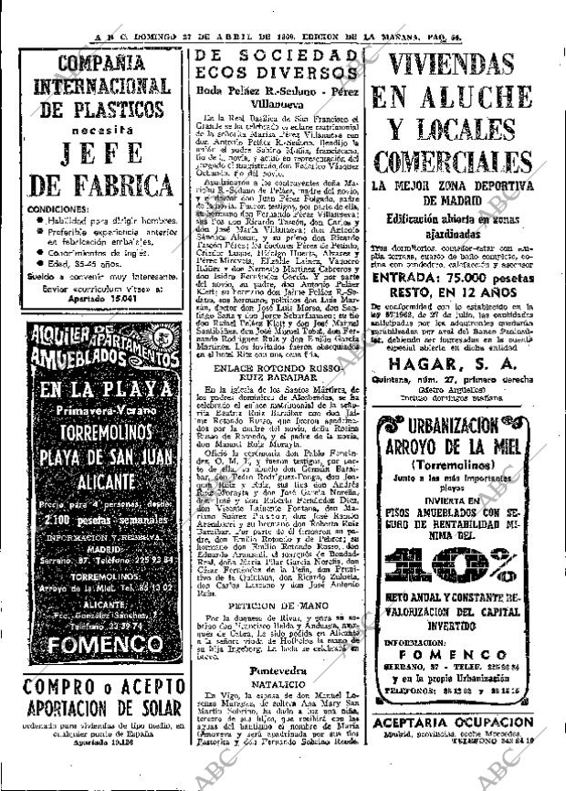 ABC MADRID 27-04-1969 página 64