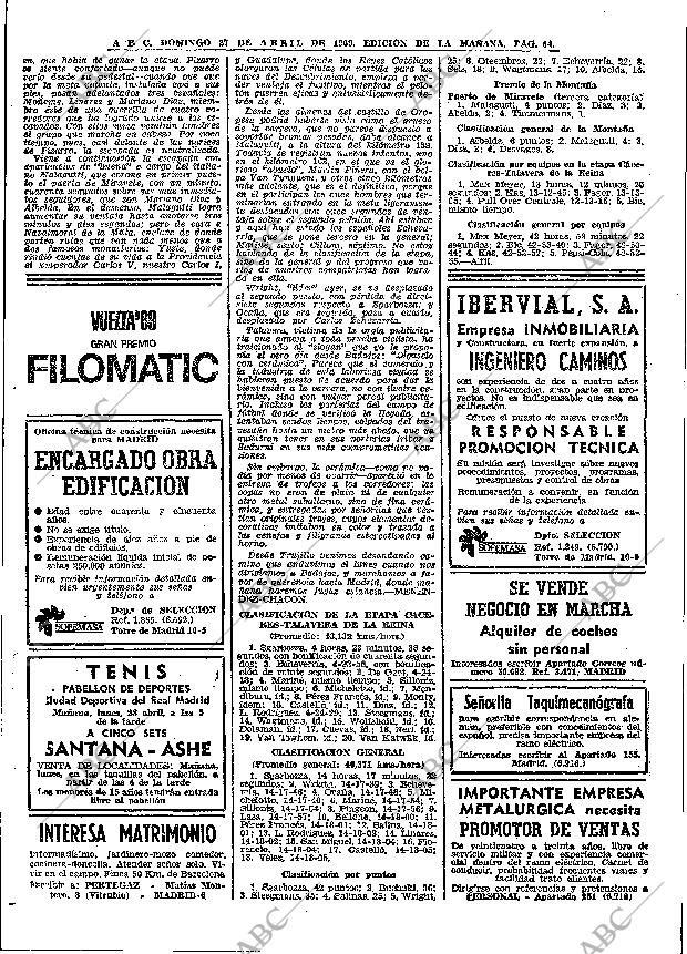 ABC MADRID 27-04-1969 página 74