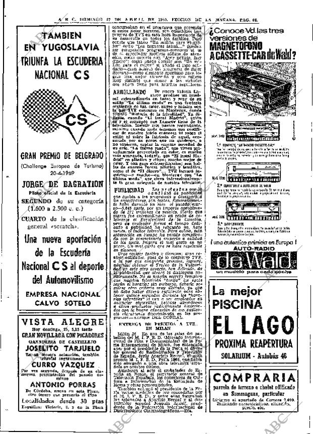 ABC MADRID 27-04-1969 página 78