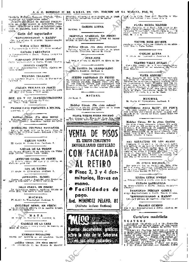 ABC MADRID 27-04-1969 página 84