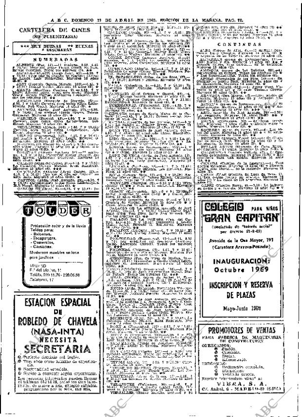 ABC MADRID 27-04-1969 página 86