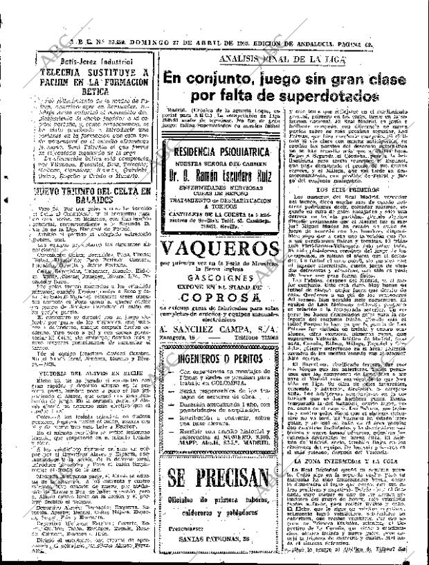 ABC SEVILLA 27-04-1969 página 69