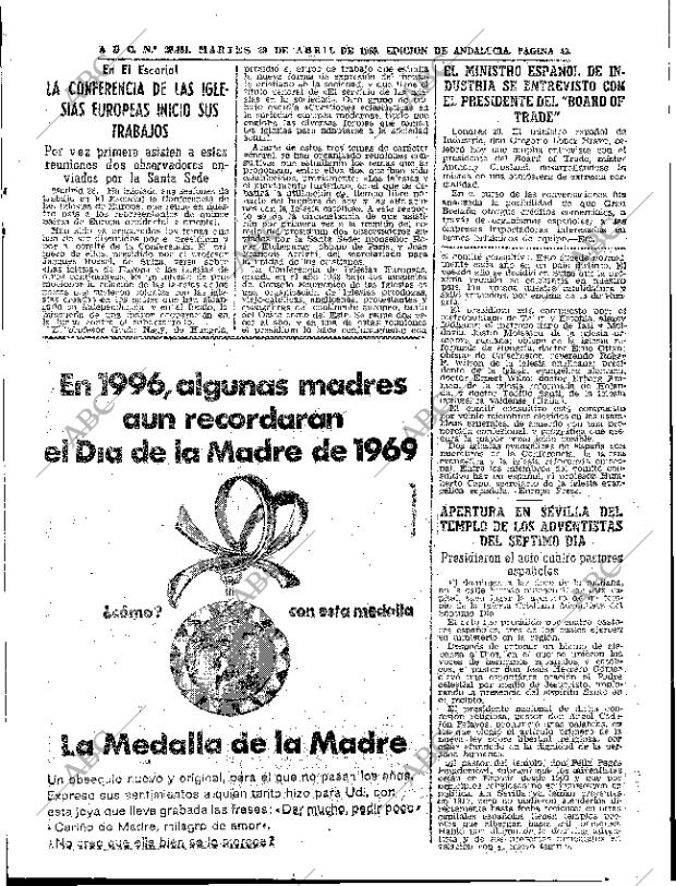 ABC SEVILLA 29-04-1969 página 43