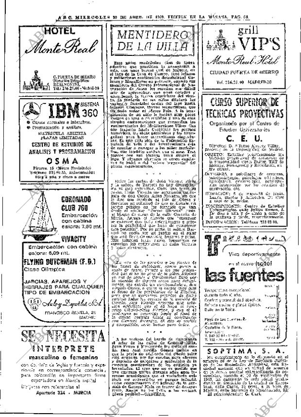 ABC MADRID 30-04-1969 página 94